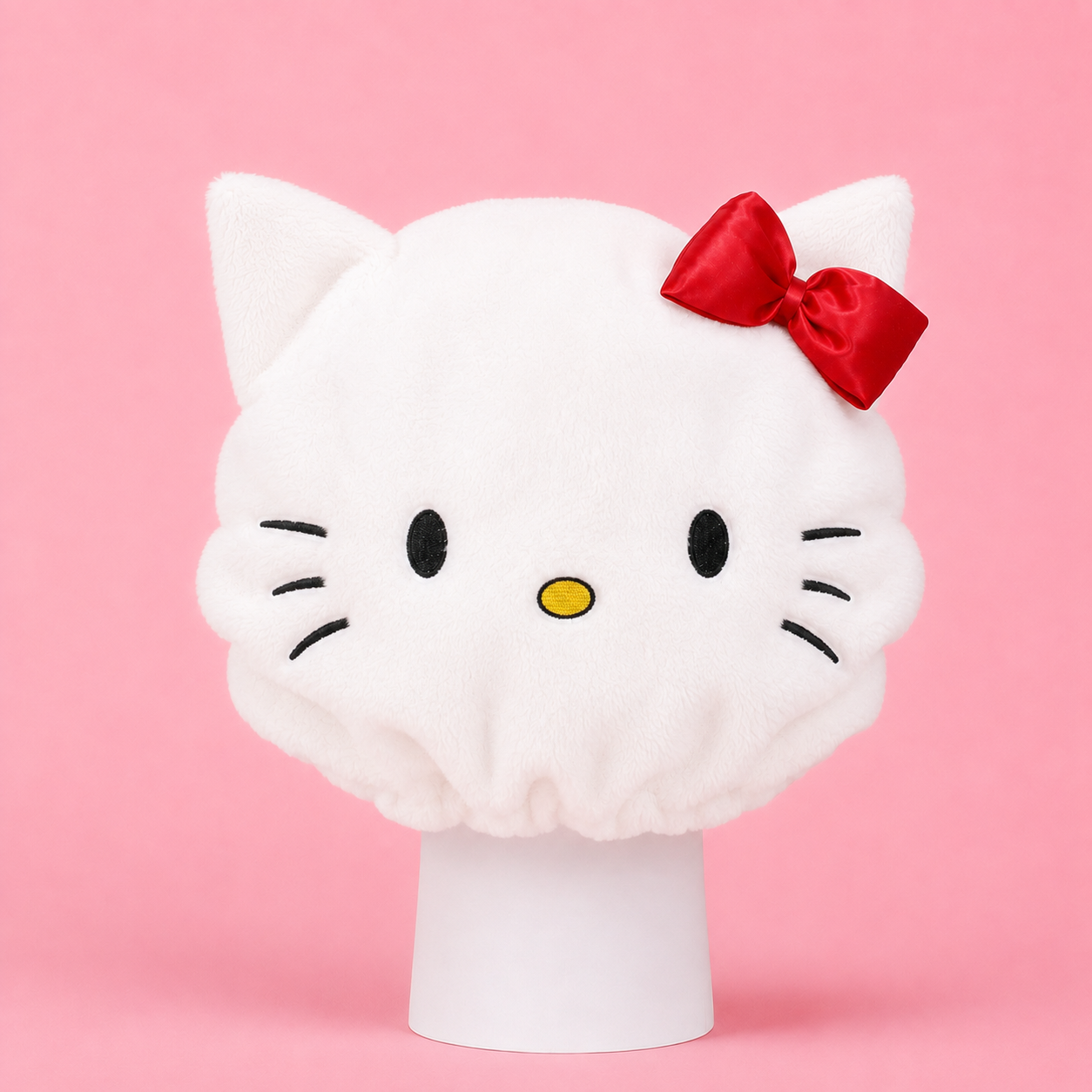 White Kitty Bonnet (Embroidered)
