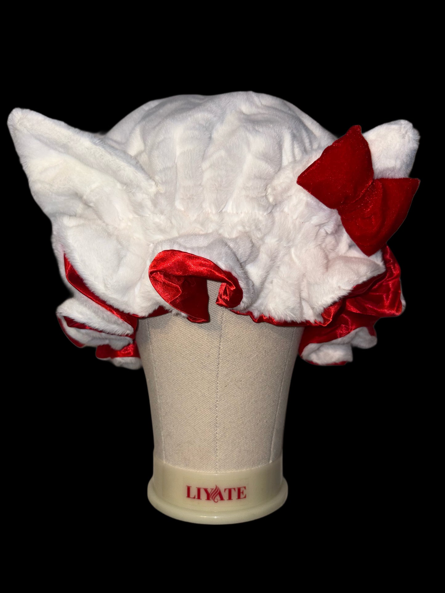 Embroidered kitty bonnet