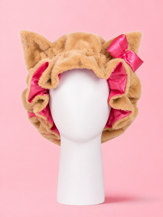 Tan Kitty Bonnet