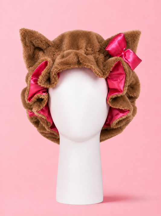 Medium Brown Kitty Bonnet