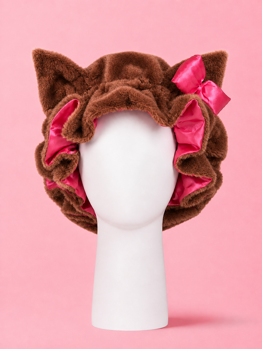 Dark Brown Kitty Bonnet