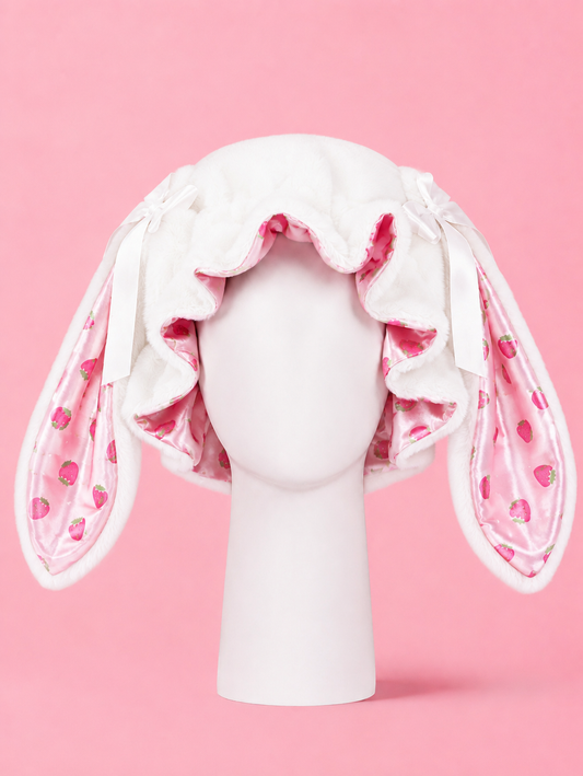 Strawberry Bunny Bonnet